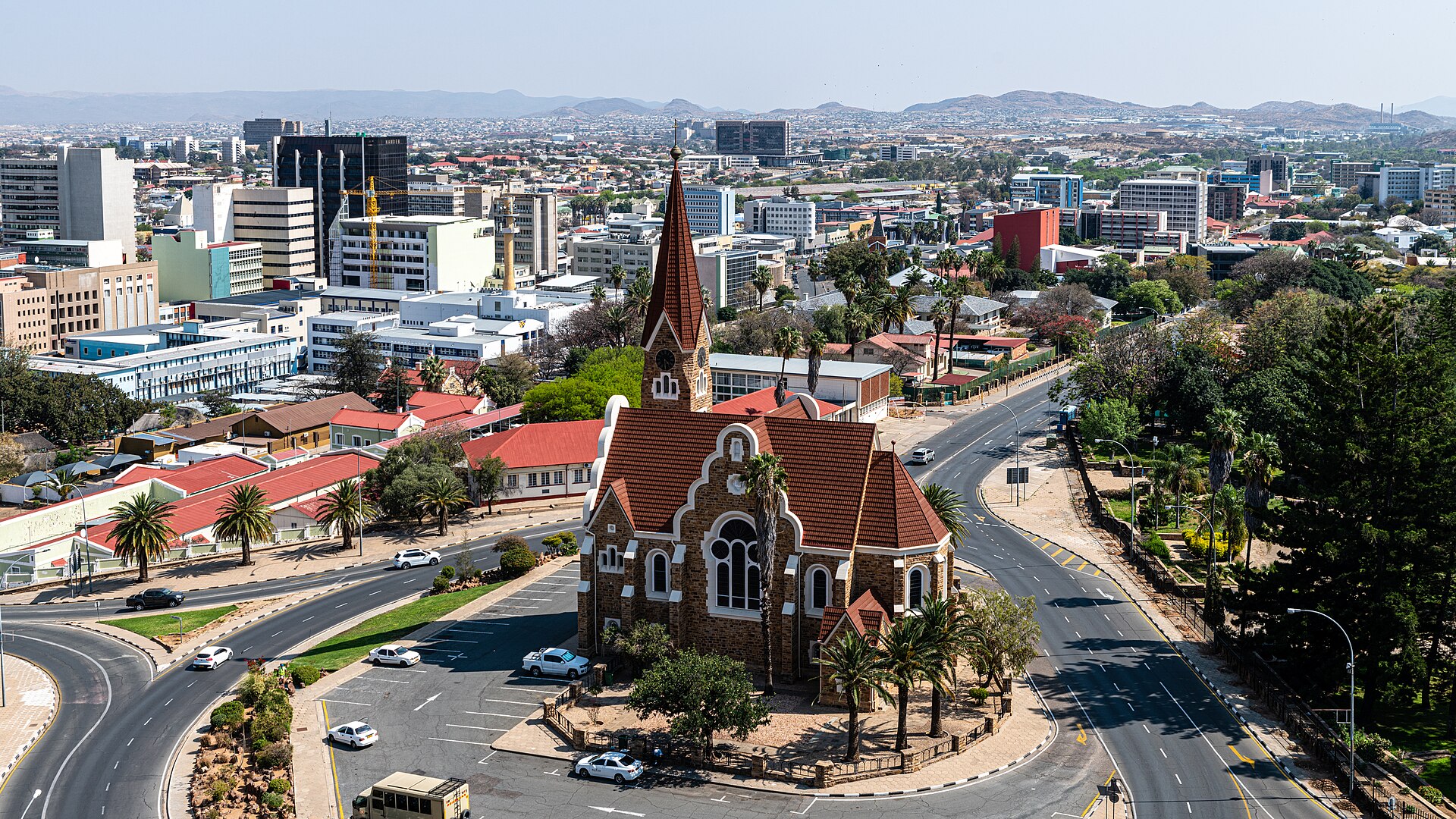 Windhoek (WDH) — international airport, photo via Wikimedia Commons (Wikipedia summary)