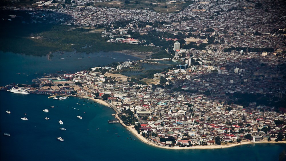 Zanzibar (ZNZ) — international airport, photo via Wikimedia Commons (Wikipedia skyline article)